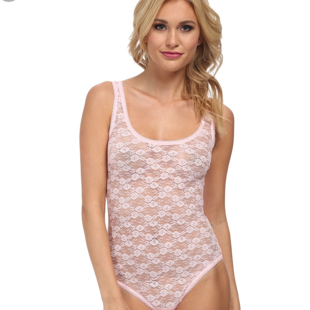 BCBGeneration Women’s Bodysuit Parfait Pink Lace